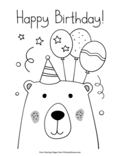 Download Happy Birthday Coloring Pages Free Printable Pdf From Primarygames