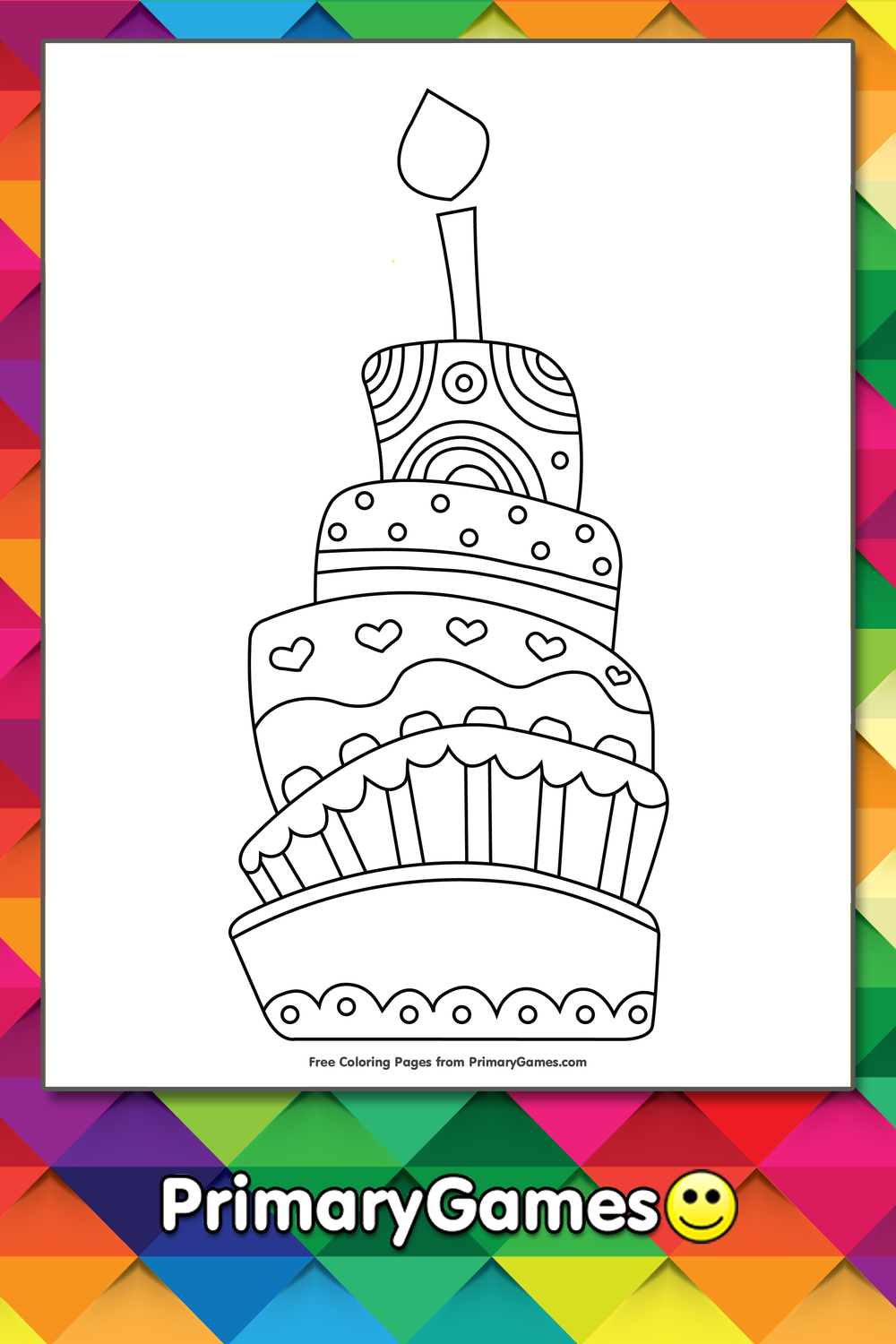 5 Laerd Birthday Cake Coloring Page - vrogue.co