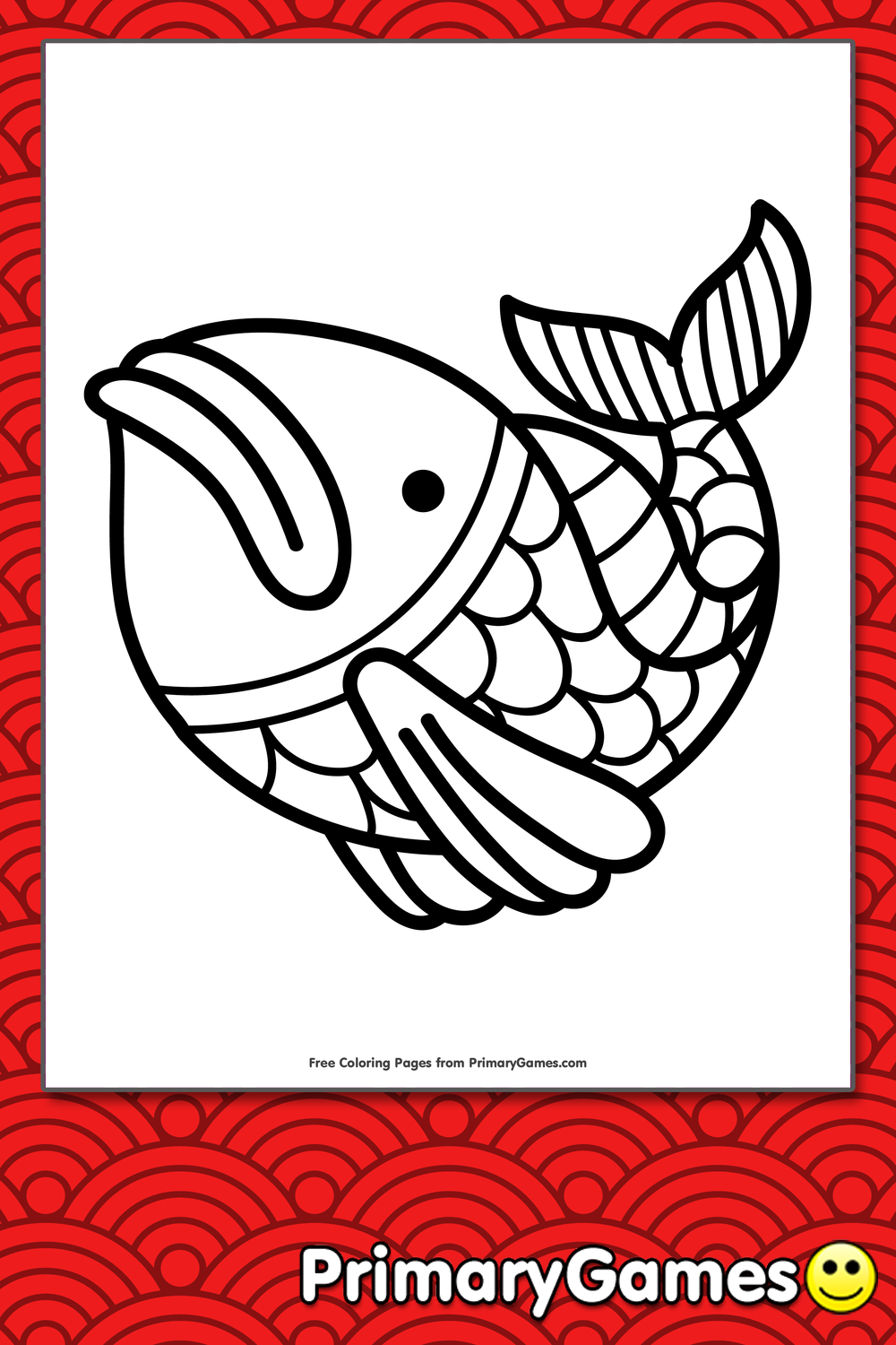 Lucky Fish Pendant Coloring Page • FREE Printable PDF from PrimaryGames
