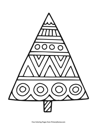 christmas tree coloring page • free printable pdf from