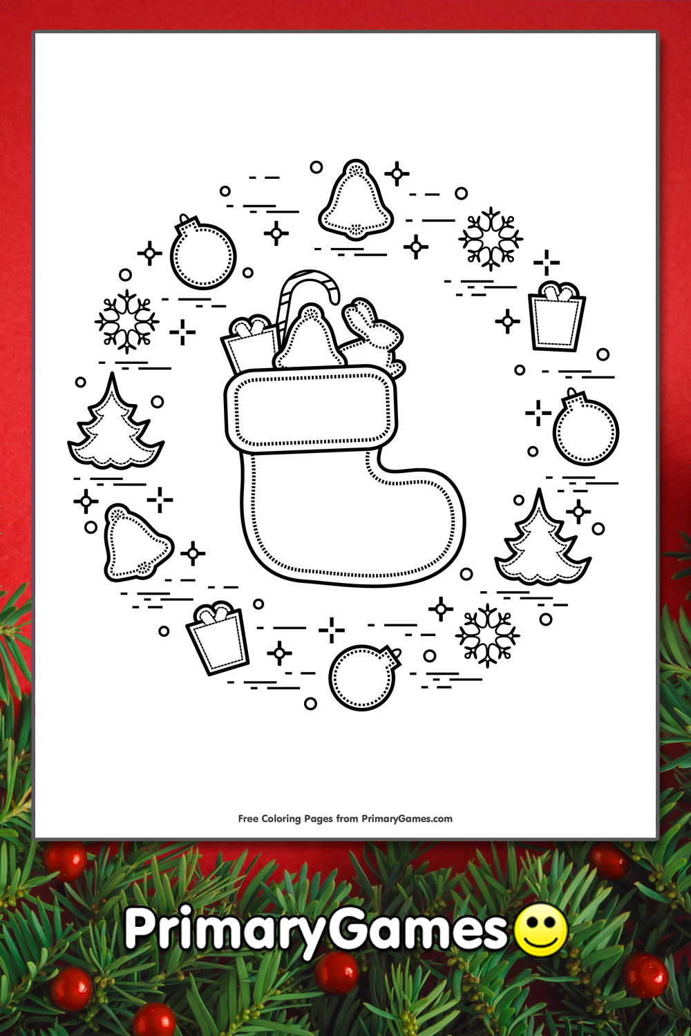 christmas symbols coloring pages