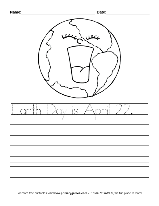 free printable earth day worksheets