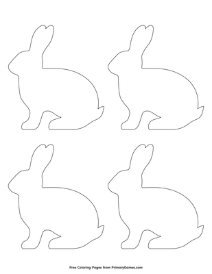 bunny outline printable
