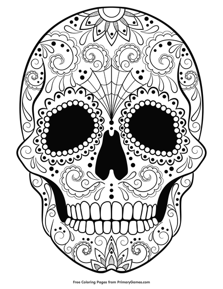 Truth of The Talisman: Sugar Skull Coloring Sheets