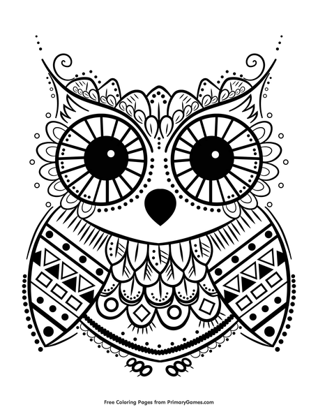 coloring pages of cute owls