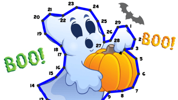 Halloween Dot To Dot Puzzle Play Halloween Dot To Dot Puzzle On Primarygames