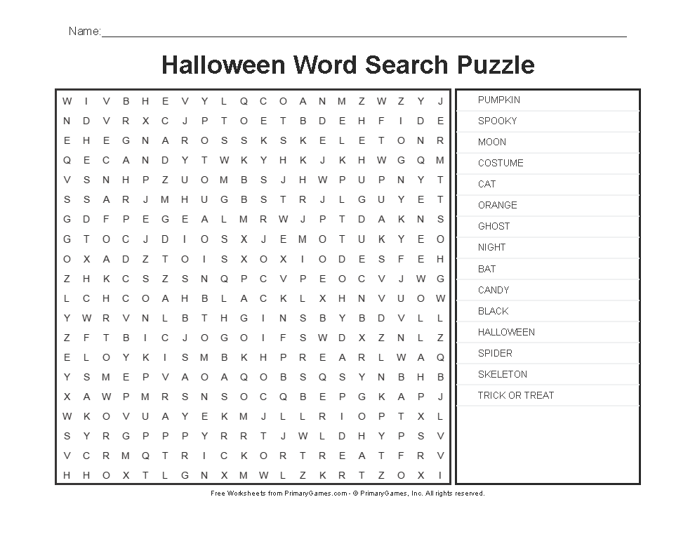 halloween word search puzzles for adults