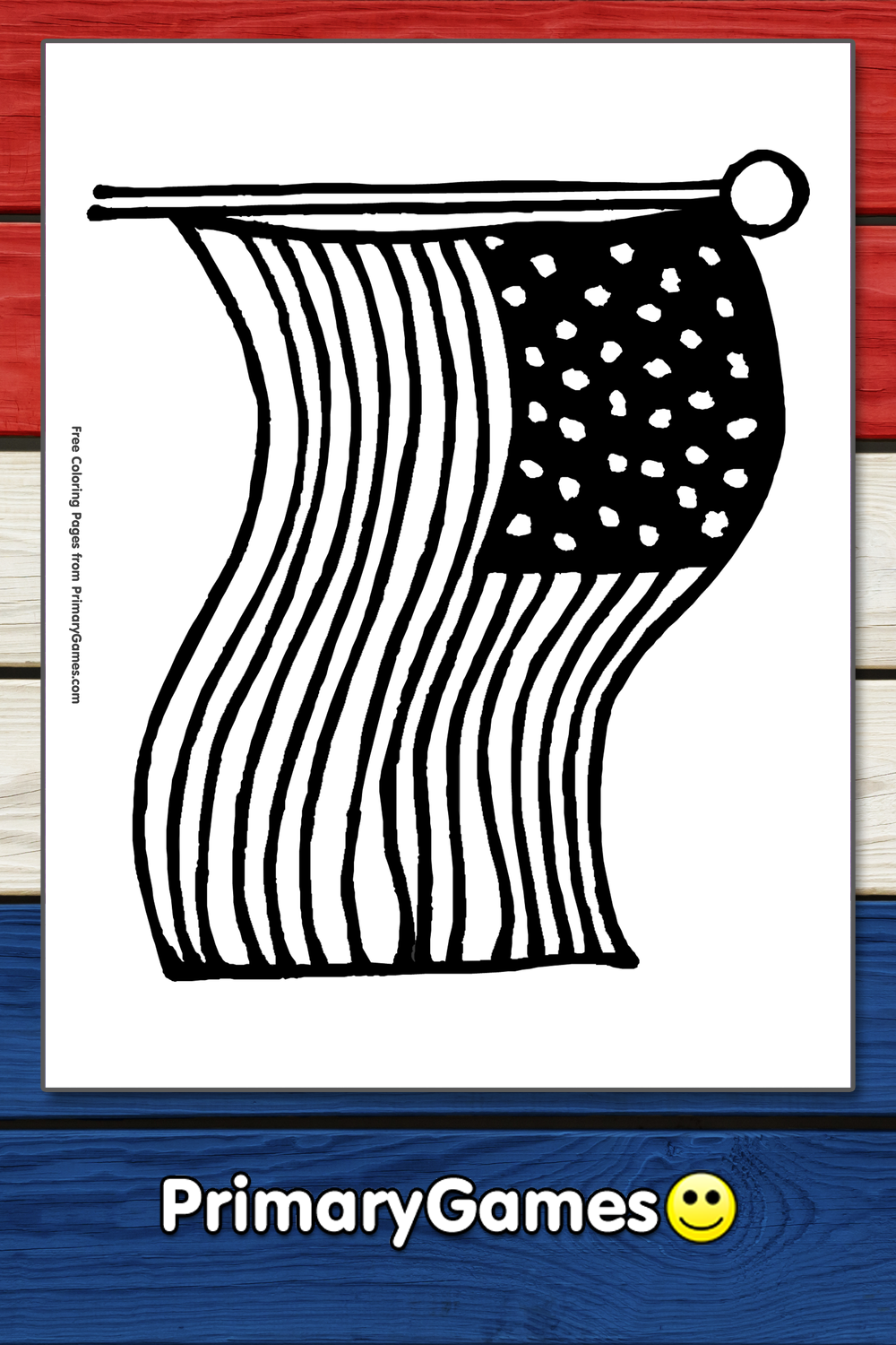 free coloring pages of an american flag