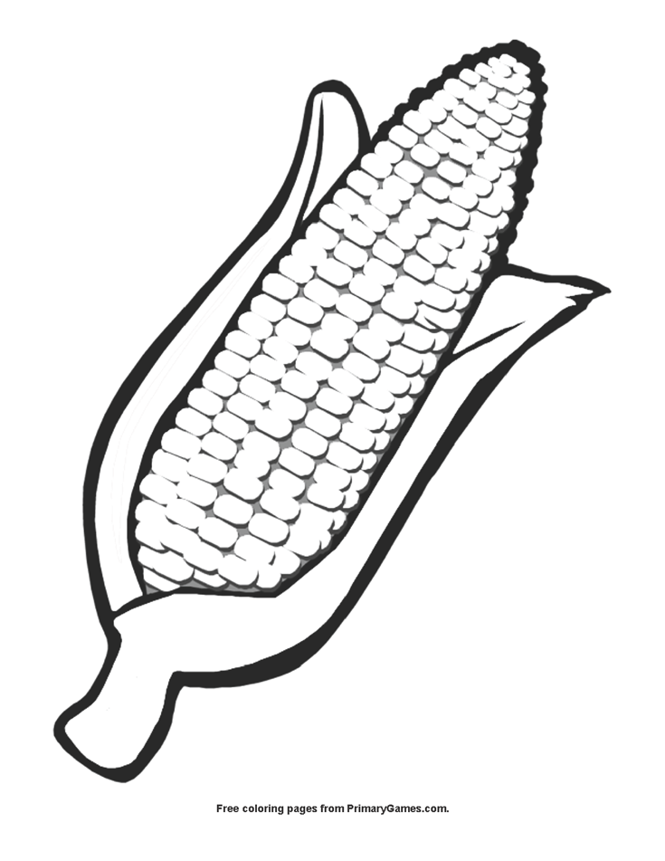stalk of corn coloring pages