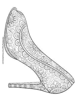 high heels coloring pages