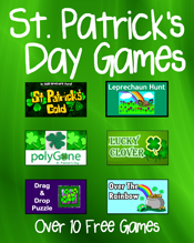 St Patrick's Day interactive online board game - ESL Kids Games