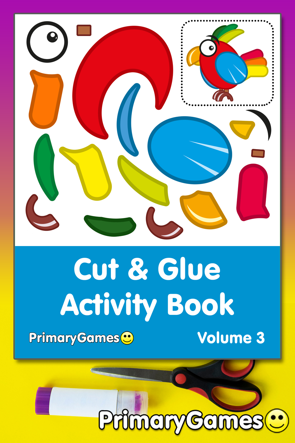 Cut & Glue Activity eBook: Volume 3 • FREE Printable PDF from PrimaryGames