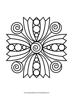 simple mandala coloring page • free printable pdf from
