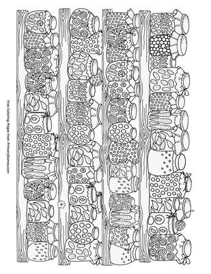 canning jars with food coloring page free printable pdf from primarygames