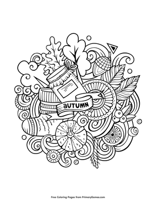 Autumn Coloring Page Free Printable Pdf From Primarygames