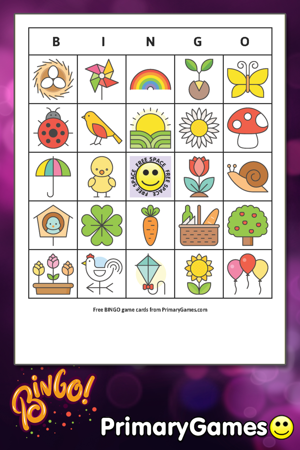 BINGO Markers • FREE Printable Game from PrimaryGames