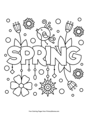 Spring Coloring Pages Free Printable Pdf From Primarygames