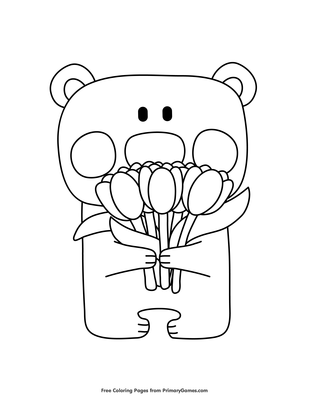 bear hug coloring pages