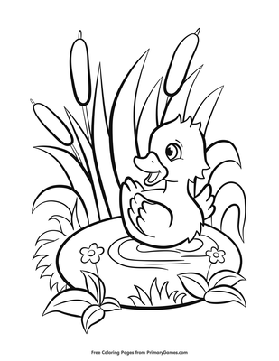 Download Baby Duckling Coloring Page Free Printable Pdf From Primarygames
