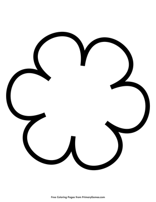 simple flower pattern coloring page free printable pdf from primarygames