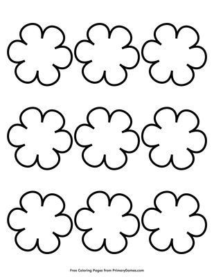 simple flower pattern 9 coloring page free printable pdf from primarygames