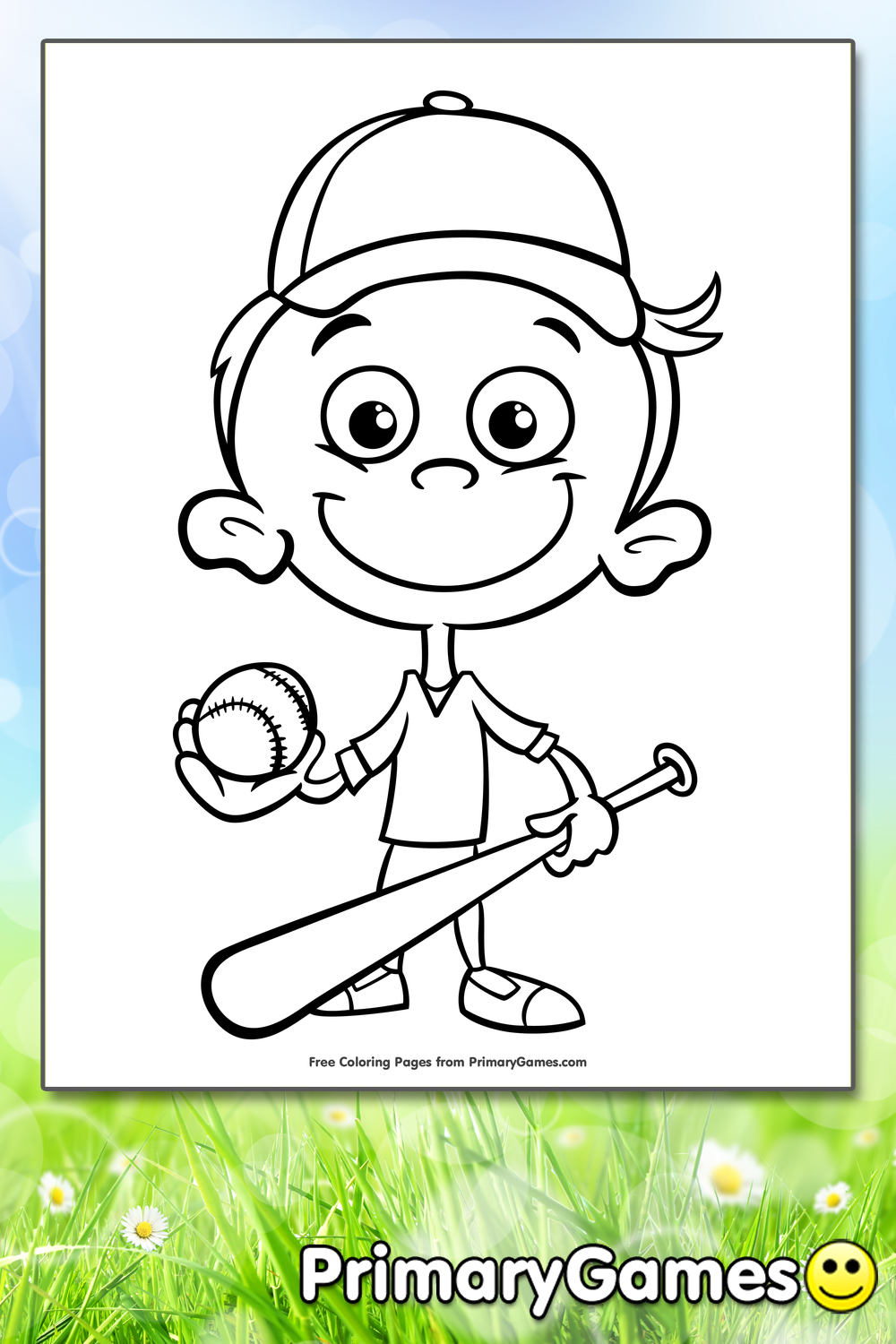 Baseball Coloring Pages - Free Printables - Growing Play