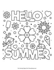 summer coloring pages • free printable pdf from primarygames