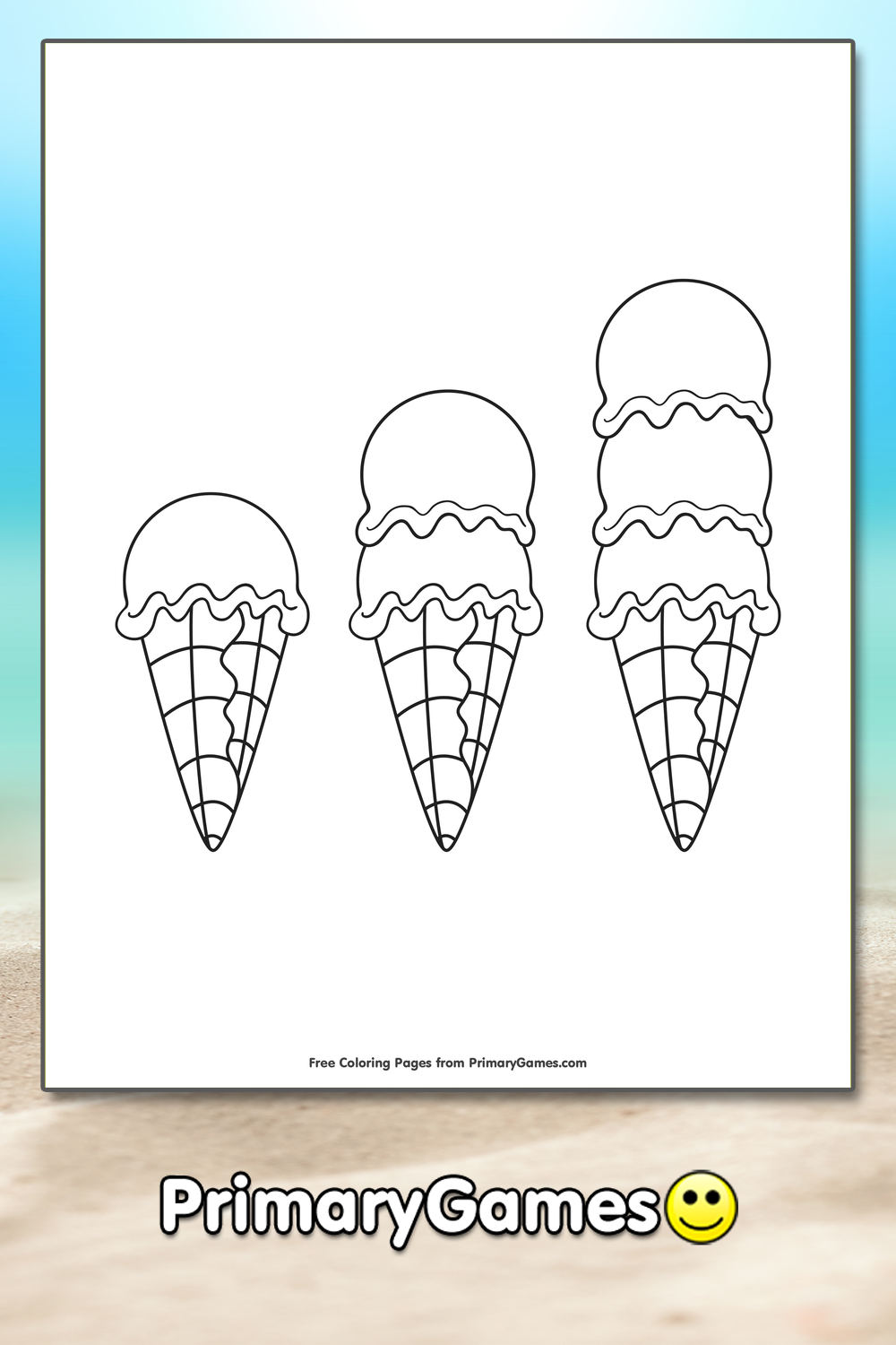 free coloring pages of ice cream