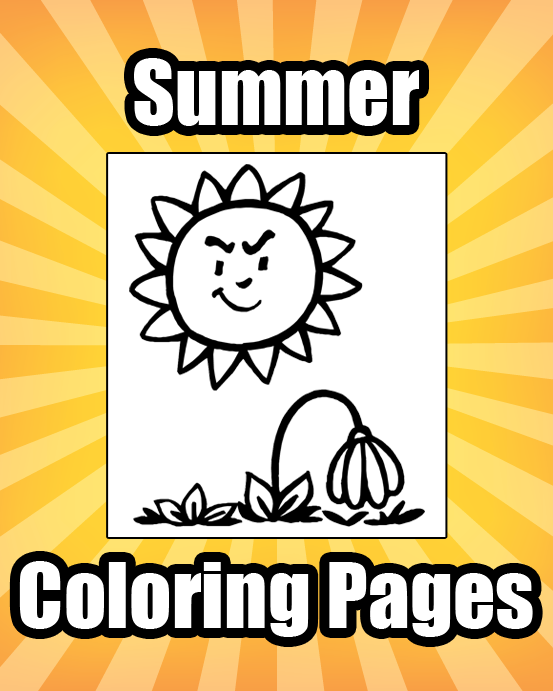 coloring pages of summer things