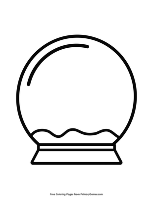 blank snowglobe coloring page • free printable pdf from
