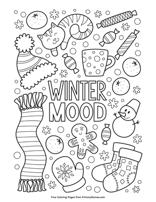 Download Winter Mood Coloring Page Free Printable Pdf From Primarygames