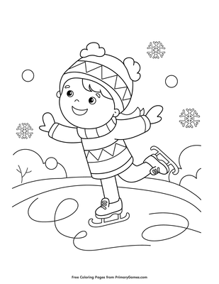ice skates coloring pages