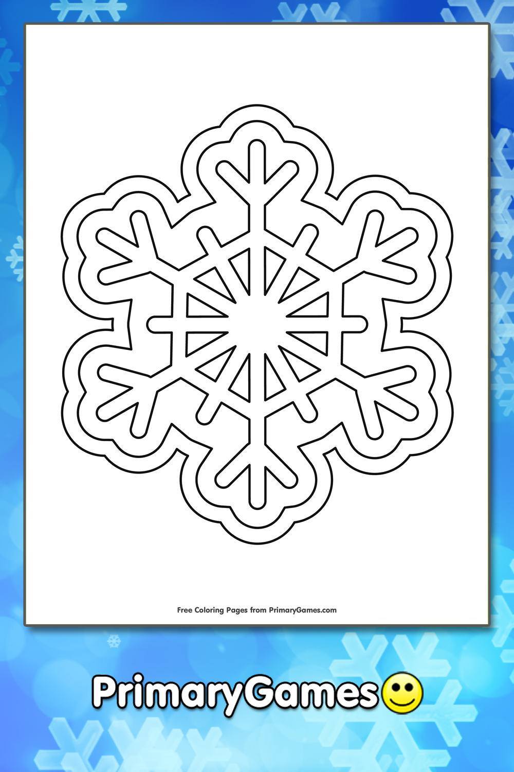 snowflake coloring page